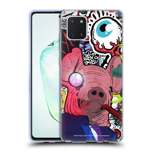Watch Dogs Legion Street Art Winston Stickerbomb Soft Gel Case for Samsung Galaxy Note10 Lite