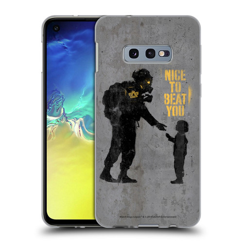 Watch Dogs Legion Street Art Nice To Beat You Soft Gel Case for Samsung Galaxy S10e