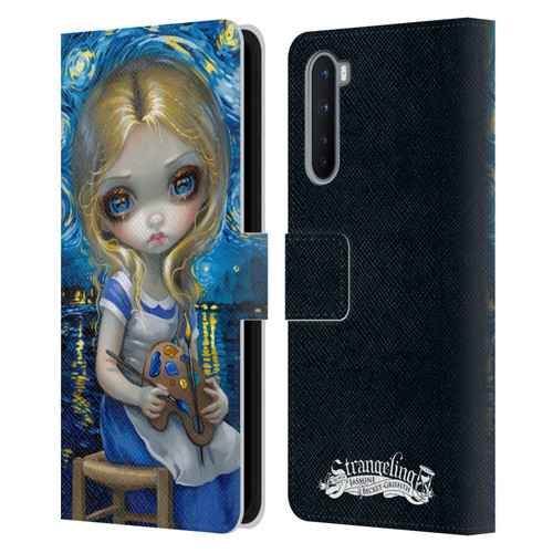 Strangeling Art Impressionist Night Leather Book Wallet Case Cover For OnePlus Nord 5G