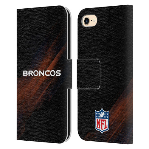 NFL Denver Broncos Logo Blur Leather Book Wallet Case Cover For Apple iPhone 7 / 8 / SE 2020 & 2022