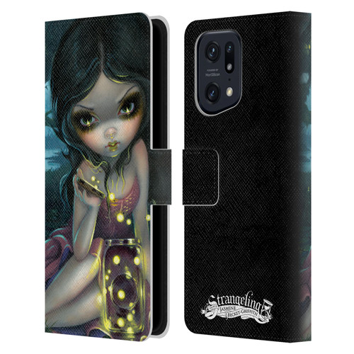 Strangeling Art Fireflies in Summer Leather Book Wallet Case Cover For OPPO Find X5 Pro