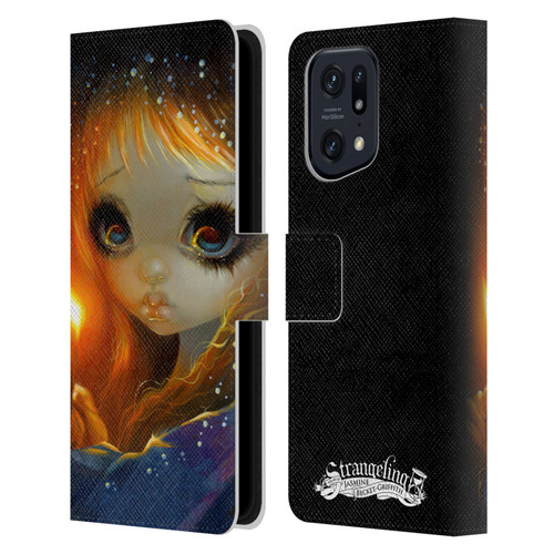 Strangeling Art The Little Match Girl Leather Book Wallet Case Cover For OPPO Find X5 Pro