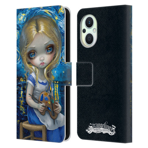Strangeling Art Impressionist Night Leather Book Wallet Case Cover For OPPO Reno8 Lite