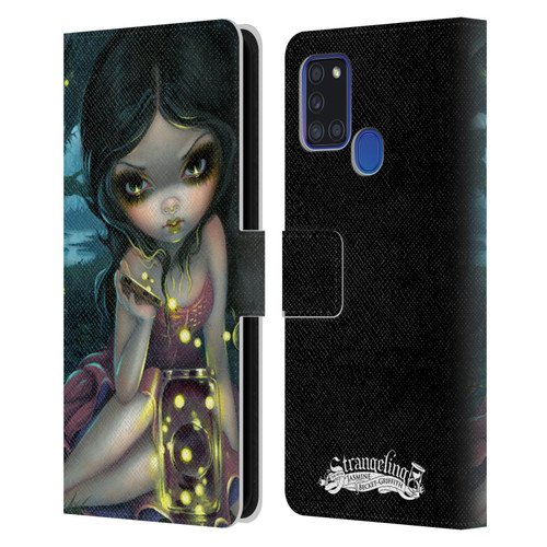 Strangeling Art Fireflies in Summer Leather Book Wallet Case Cover For Samsung Galaxy A21s (2020)