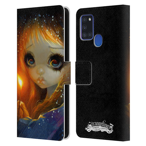 Strangeling Art The Little Match Girl Leather Book Wallet Case Cover For Samsung Galaxy A21s (2020)