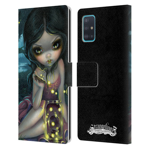 Strangeling Art Fireflies in Summer Leather Book Wallet Case Cover For Samsung Galaxy A51 (2019)