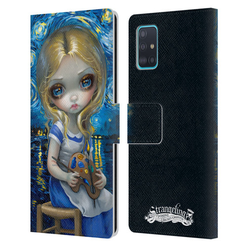 Strangeling Art Impressionist Night Leather Book Wallet Case Cover For Samsung Galaxy A51 (2019)