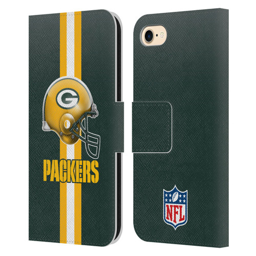 NFL Green Bay Packers Logo Helmet Leather Book Wallet Case Cover For Apple iPhone 7 / 8 / SE 2020 & 2022 NFL Green Bay Packers Logo Helmet Leather Book Wallet Case Cover For Apple iPhone 7 / 8 / SE 2020 & 2022