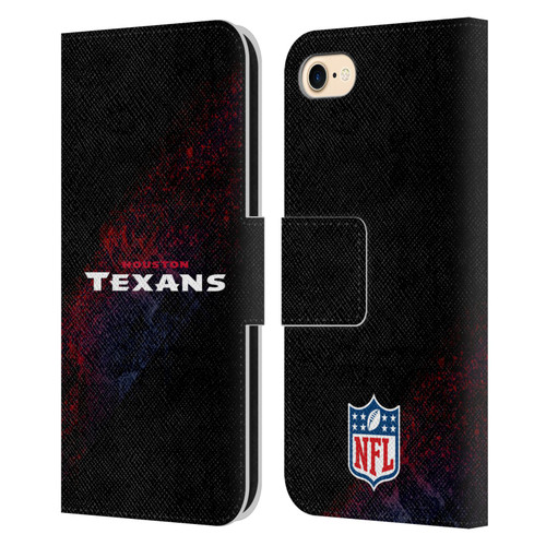 NFL Houston Texans Logo Blur Leather Book Wallet Case Cover For Apple iPhone 7 / 8 / SE 2020 & 2022