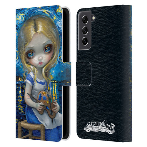 Strangeling Art Impressionist Night Leather Book Wallet Case Cover For Samsung Galaxy S21 FE 5G