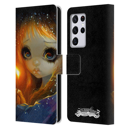 Strangeling Art The Little Match Girl Leather Book Wallet Case Cover For Samsung Galaxy S21 Ultra 5G