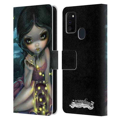 Strangeling Art Fireflies in Summer Leather Book Wallet Case Cover For Samsung Galaxy M30s (2019)/M21 (2020)