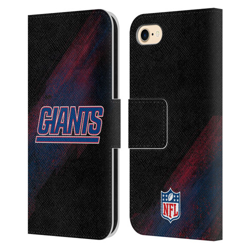 NFL New York Giants Logo Blur Leather Book Wallet Case Cover For Apple iPhone 7 / 8 / SE 2020 & 2022