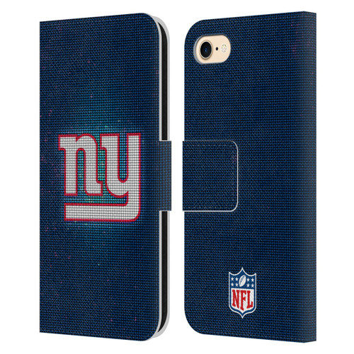 NFL New York Giants Artwork LED Leather Book Wallet Case Cover For Apple iPhone 7 / 8 / SE 2020 & 2022