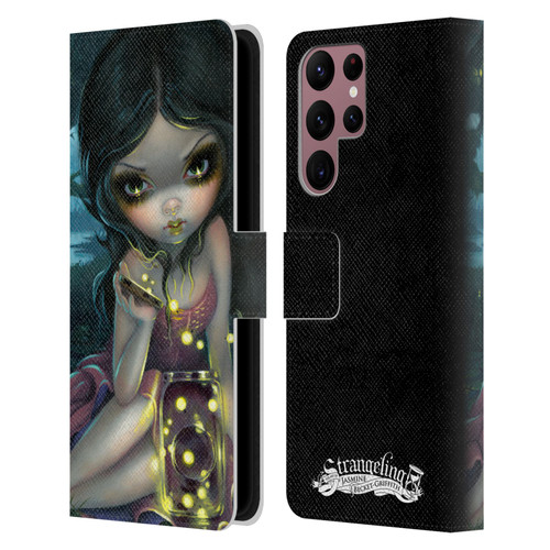 Strangeling Art Fireflies in Summer Leather Book Wallet Case Cover For Samsung Galaxy S22 Ultra 5G