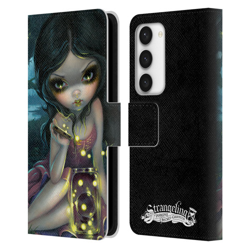 Strangeling Art Fireflies in Summer Leather Book Wallet Case Cover For Samsung Galaxy S23 5G