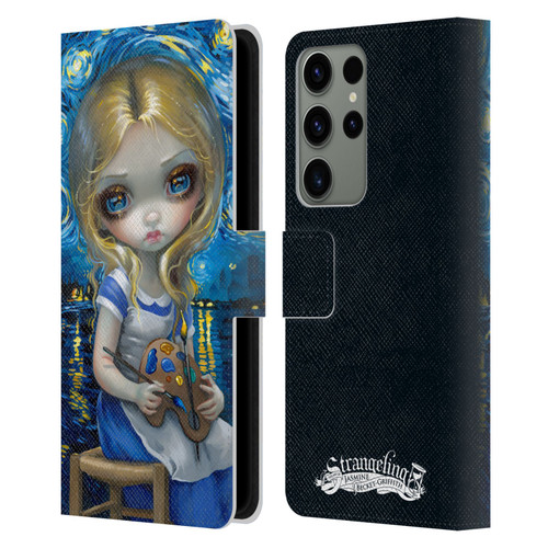 Strangeling Art Impressionist Night Leather Book Wallet Case Cover For Samsung Galaxy S23 Ultra 5G
