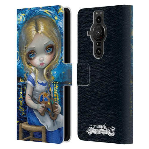 Strangeling Art Impressionist Night Leather Book Wallet Case Cover For Sony Xperia Pro-I