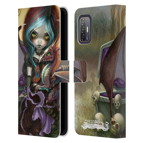 Strangeling Dragon Vampire Fairy Leather Book Wallet Case Cover For HTC Desire 21 Pro 5G