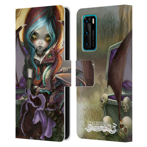 Strangeling Dragon Vampire Fairy Leather Book Wallet Case Cover For Huawei P40 5G