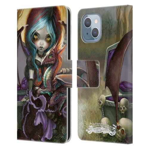 Strangeling Dragon Vampire Fairy Leather Book Wallet Case Cover For Apple iPhone 14