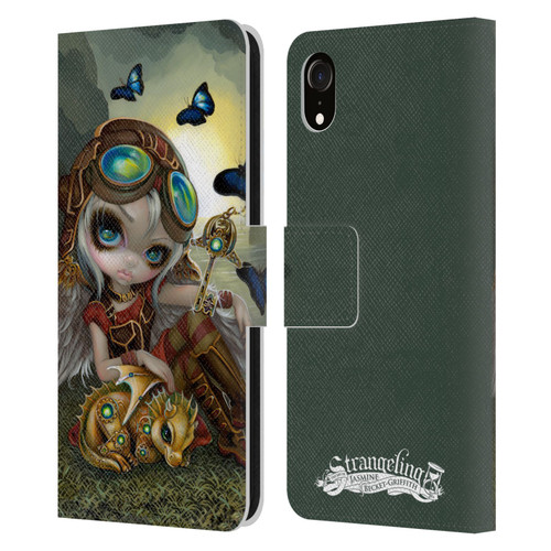 Strangeling Dragon Steampunk Fairy Leather Book Wallet Case Cover For Apple iPhone XR