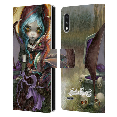 Strangeling Dragon Vampire Fairy Leather Book Wallet Case Cover For LG K22