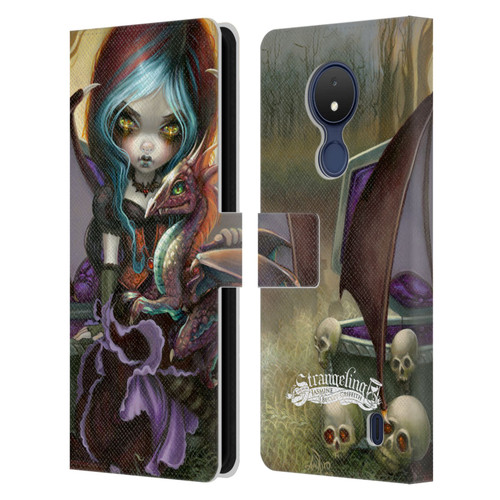 Strangeling Dragon Vampire Fairy Leather Book Wallet Case Cover For Nokia C21