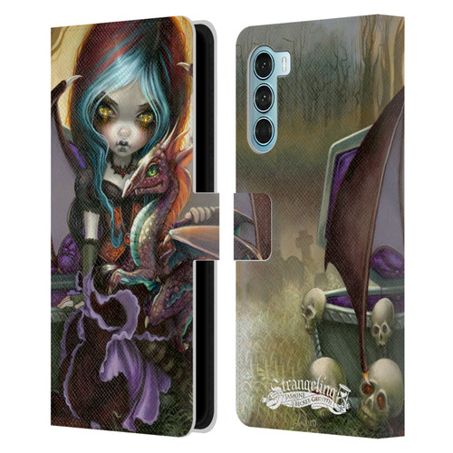 Strangeling Dragon Vampire Fairy Leather Book Wallet Case Cover For Motorola Edge S30 / Moto G200 5G