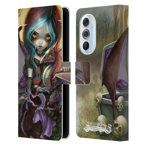 Strangeling Dragon Vampire Fairy Leather Book Wallet Case Cover For Motorola Edge X30