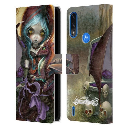 Strangeling Dragon Vampire Fairy Leather Book Wallet Case Cover For Motorola Moto E7 Power / Moto E7i Power