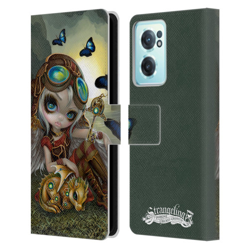 Strangeling Dragon Steampunk Fairy Leather Book Wallet Case Cover For OnePlus Nord CE 2 5G