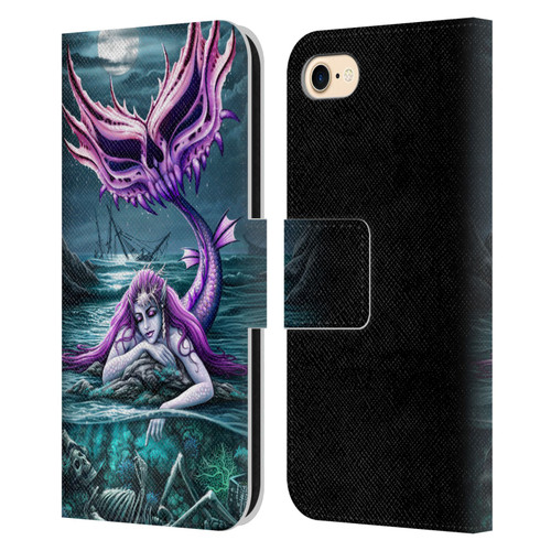 Sarah Richter Gothic Mermaid With Skeleton Pirate Leather Book Wallet Case Cover For Apple iPhone 7 / 8 / SE 2020 & 2022