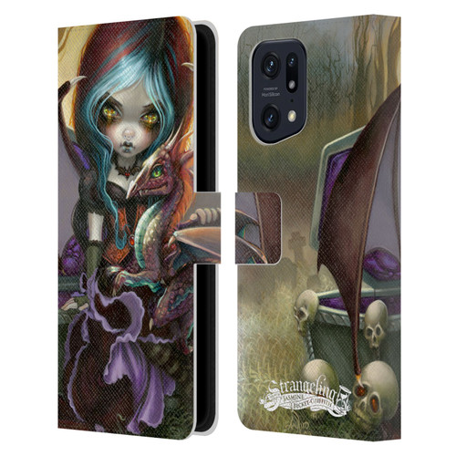 Strangeling Dragon Vampire Fairy Leather Book Wallet Case Cover For OPPO Find X5