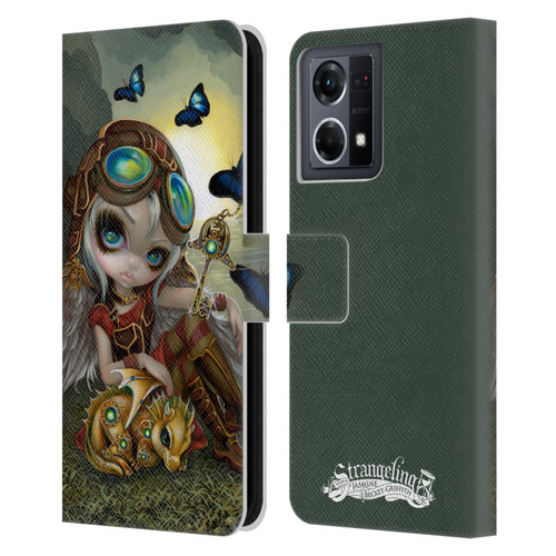 Strangeling Dragon Steampunk Fairy Leather Book Wallet Case Cover For OPPO Reno8 4G