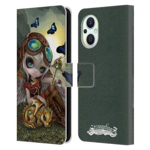 Strangeling Dragon Steampunk Fairy Leather Book Wallet Case Cover For OPPO Reno8 Lite
