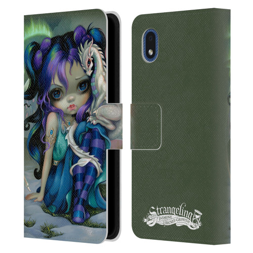 Strangeling Dragon Frost Winter Fairy Leather Book Wallet Case Cover For Samsung Galaxy A01 Core (2020)