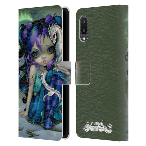 Strangeling Dragon Frost Winter Fairy Leather Book Wallet Case Cover For Samsung Galaxy A02/M02 (2021)