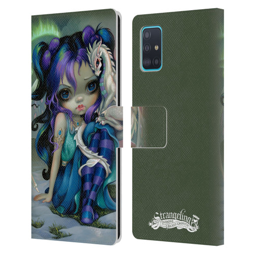 Strangeling Dragon Frost Winter Fairy Leather Book Wallet Case Cover For Samsung Galaxy A51 (2019)