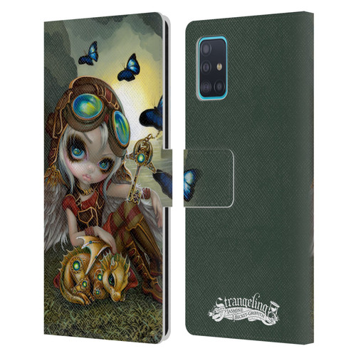 Strangeling Dragon Steampunk Fairy Leather Book Wallet Case Cover For Samsung Galaxy A51 (2019)