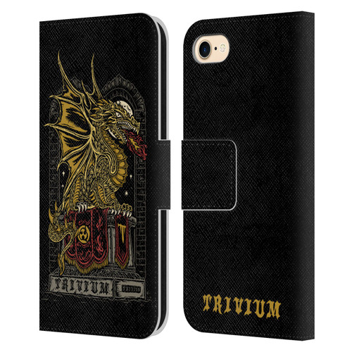 Trivium Graphics Big Dragon Leather Book Wallet Case Cover For Apple iPhone 7 / 8 / SE 2020 & 2022
