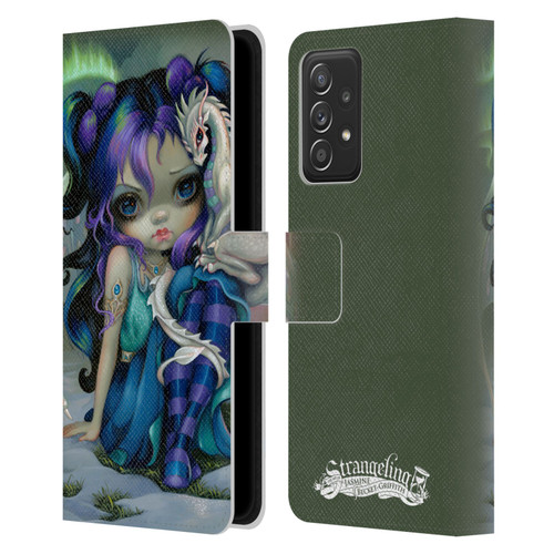 Strangeling Dragon Frost Winter Fairy Leather Book Wallet Case Cover For Samsung Galaxy A52 / A52s / 5G (2021)