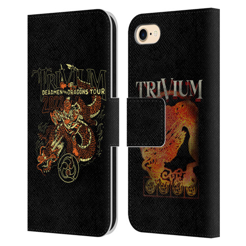 Trivium Graphics Deadmen And Dragons Leather Book Wallet Case Cover For Apple iPhone 7 / 8 / SE 2020 & 2022