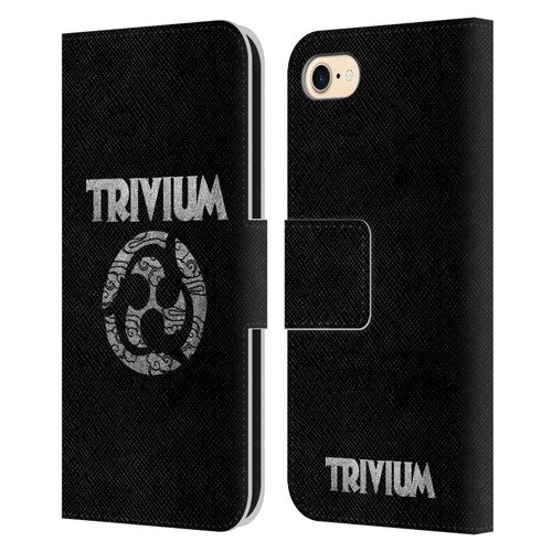 Trivium Graphics Swirl Logo Leather Book Wallet Case Cover For Apple iPhone 7 / 8 / SE 2020 & 2022