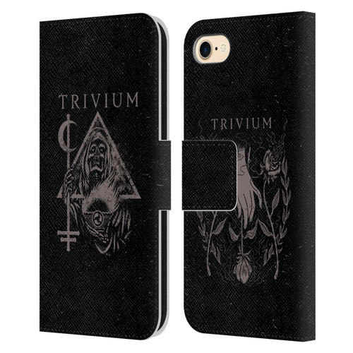 Trivium Graphics Reaper Triangle Leather Book Wallet Case Cover For Apple iPhone 7 / 8 / SE 2020 & 2022