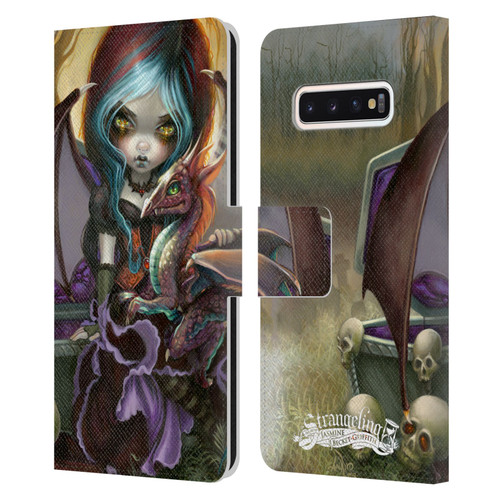 Strangeling Dragon Vampire Fairy Leather Book Wallet Case Cover For Samsung Galaxy S10