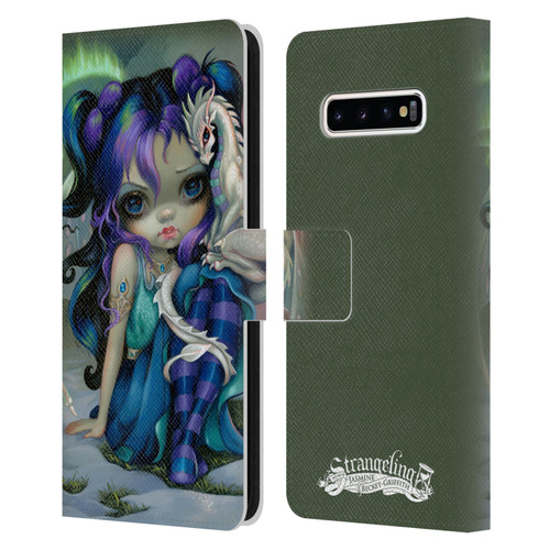 Strangeling Dragon Frost Winter Fairy Leather Book Wallet Case Cover For Samsung Galaxy S10+ / S10 Plus