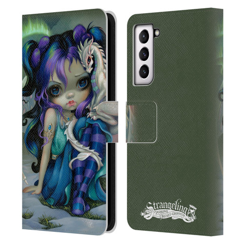 Strangeling Dragon Frost Winter Fairy Leather Book Wallet Case Cover For Samsung Galaxy S21 5G