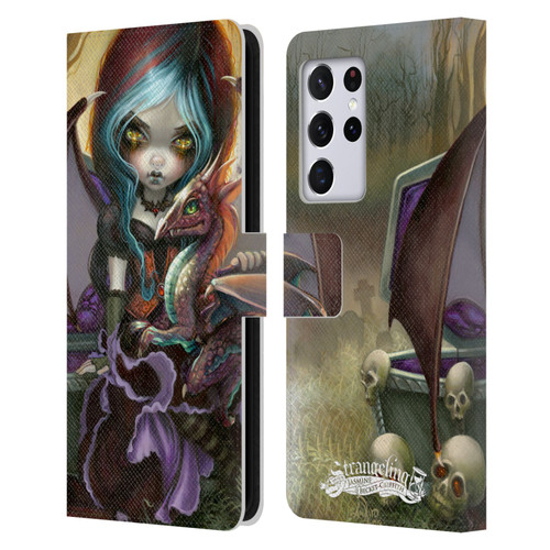 Strangeling Dragon Vampire Fairy Leather Book Wallet Case Cover For Samsung Galaxy S21 Ultra 5G