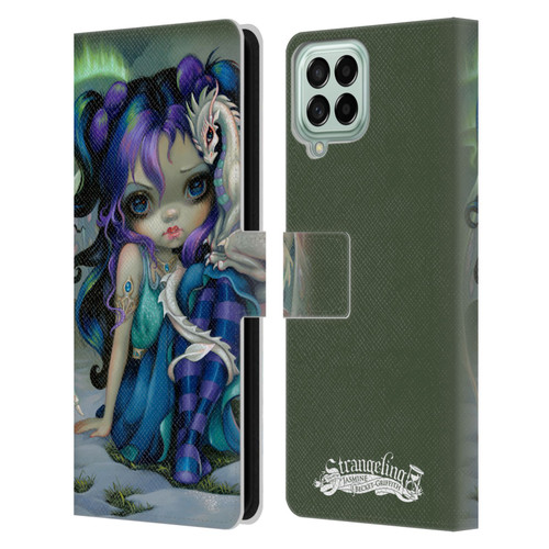 Strangeling Dragon Frost Winter Fairy Leather Book Wallet Case Cover For Samsung Galaxy M33 (2022)